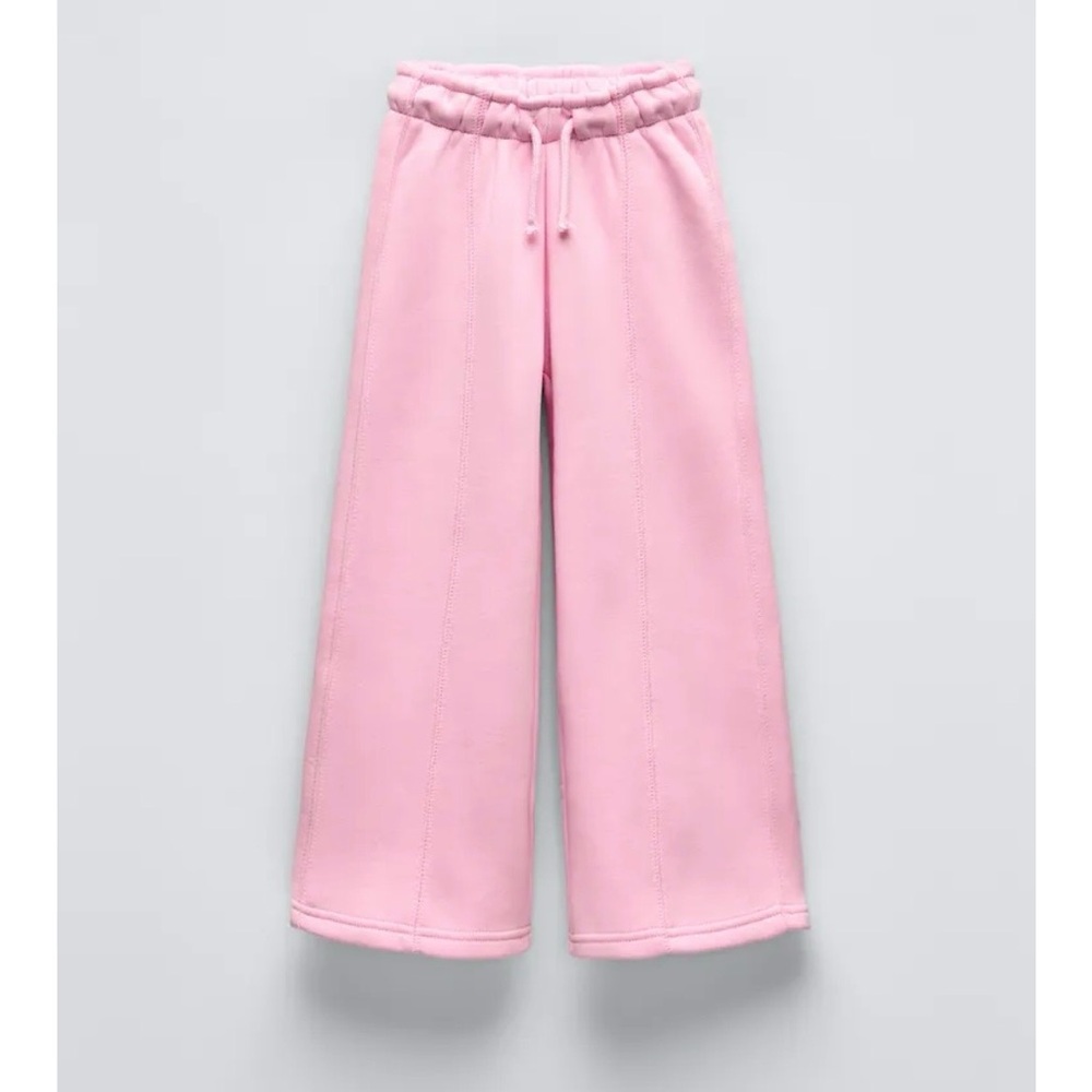 Zara Pink Wide-Leg Sweatpants